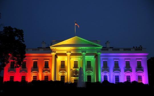 white house rainbow