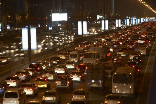 Dubai,Congestion At Night