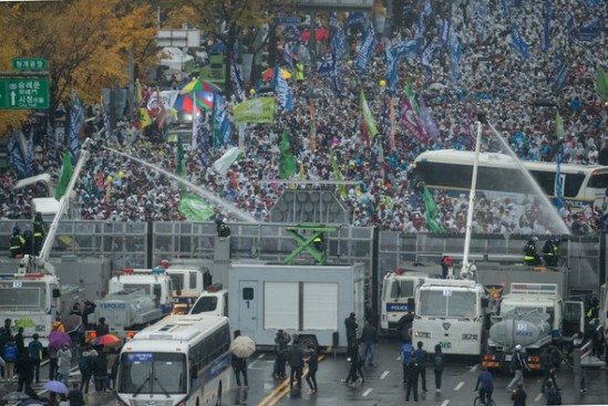 11월 14일 집회 당시(출처: 한겨레)