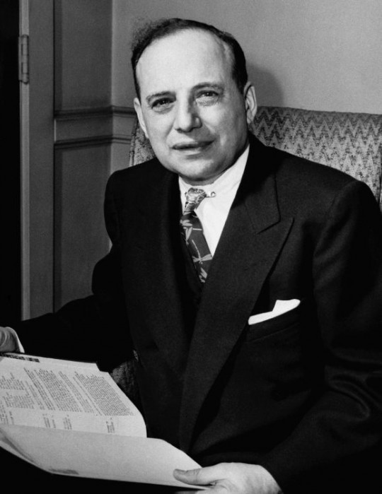 In this image provided by the New York Guild for the Jewish Blind, Benjamin Graham on May 29, 1951, newly elected president of the New York Guild for the Jewish Blind. (AP Photo/New York Guild for the Jewish Blind)