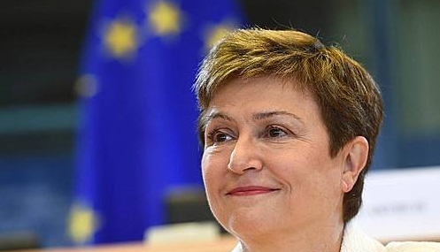 EU 집행위원회 부위원장인 크리스탈리나 게오르기에바의 모습. 