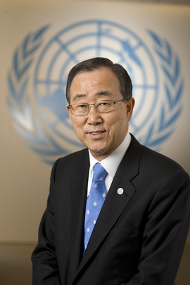 제8대 UN 사무총장, 반기문의 모습. 
